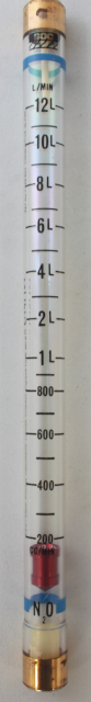Flow-meter tube for nitrous oxide