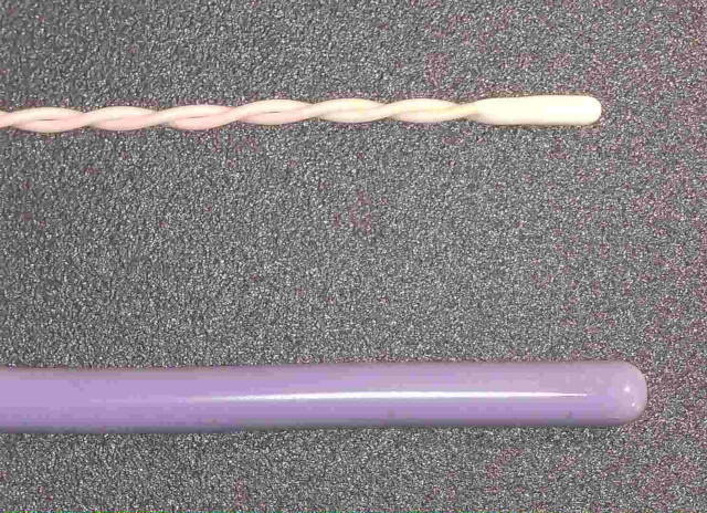 A common medical temperature sensor and the thermistor inside it